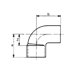 Conex Bänninger Kolano 90° jednokielichowe miedziane 42mm do lutowania Cu 5092042000000